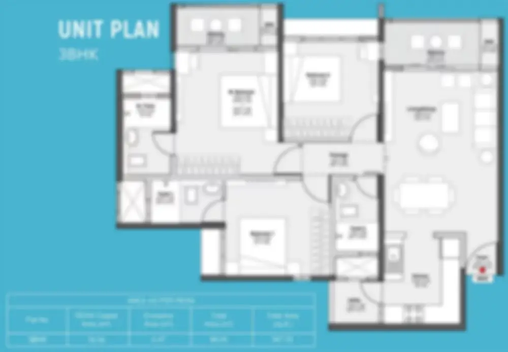 Godrej Shettigere Road Apartment 2 BHK Floor Plan by Godrej Properties located at BK Halli Road, Shettigere Road, Devanahalli, Bangalore Karnataka